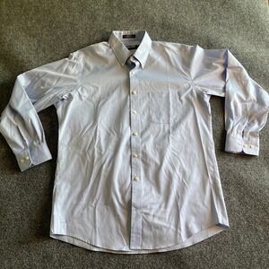 Kirkland Signature Mens Non-Iron Cotton Dress Shirt Light Blue 16.5-34 Regular